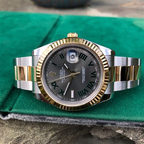 rolex datejust ii automatic two tone green|rolex two tone datejust price.